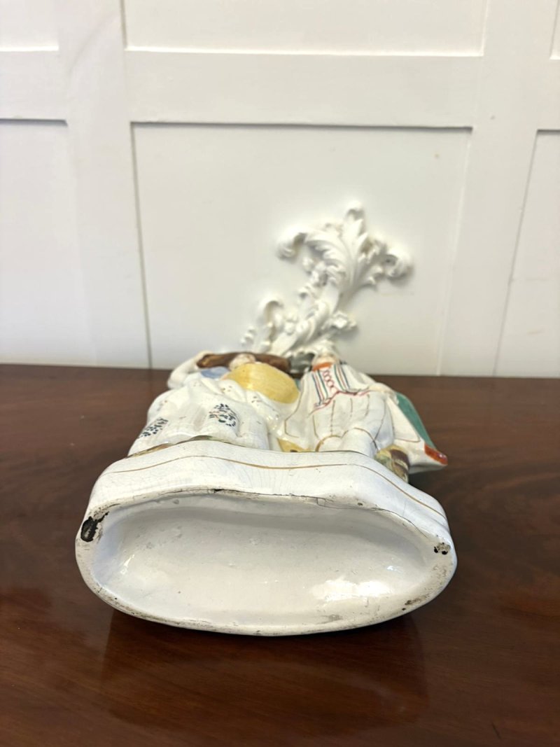 Antique Staffordshire Flatback of a Country Couple